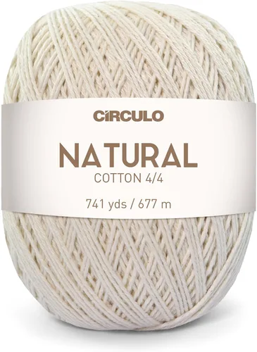 Vista 8 de Circulo - Hilo de algodón natural 4/10 grueso, 14.11 onzas de hilo sin teñir, 100% algodón brasileño para ganchillo, tejido y macramé, color: 20