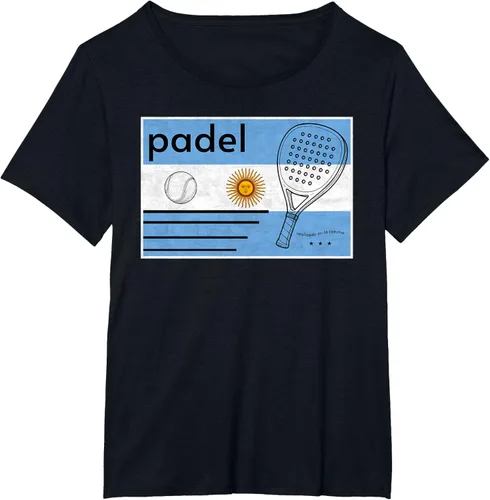 Vista 4 de Argentina Padel Player Argentinian Flag Sports South America T-Shirt