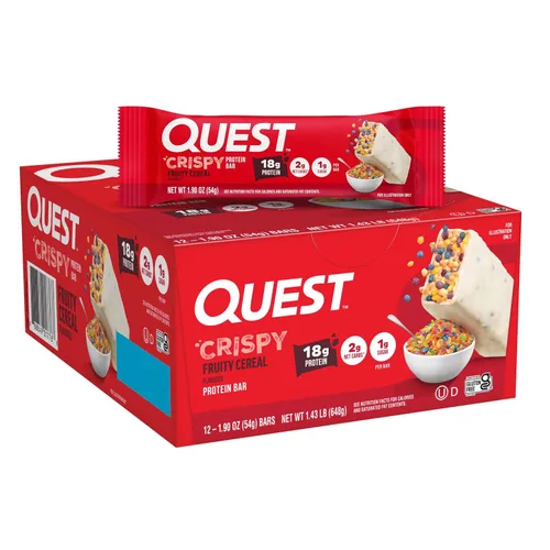 Vista 12 de Quest Nutrition - Barra de proteína crujiente para pastel de cumpleaños, 0.67 onzas de proteína, 0.04 oz de azúcar, 0.07 oz de carbohidratos netos