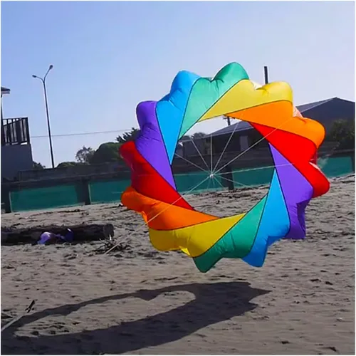 Vista 4 de 6.6 ft serpiente Spinning Windsock anillo línea de cometa lavandería inflable show cometa para festival de cometas mejor 30D Ripstop nailon con bolsa