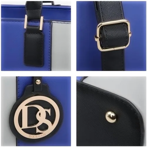 Vista 3 de DASEIN - Bolsa de mano para mujer, bolsa tipo bandolera, asa superior, bolsa plana para trabajar