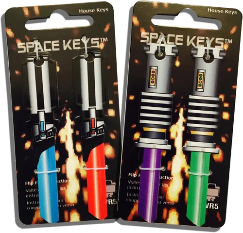 Vista 5 de Juego de 4 llaves espaciales en forma de sable de luz™ - Compatible con Kwikset KW1 KW10