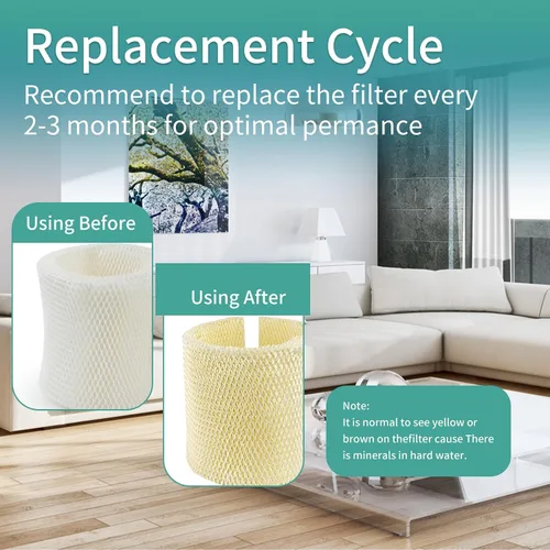 Vista 8 de Filtro humidificador MAF2 compatible con Aircare MA0800, MA0600, Kenmore 17006, 15408, Esscik Air MiostAIR MA0800, MA0600, 3 paquetes