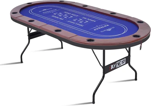 Vista 10 de RAYKEEP Mesa de póquer plegable 4 en 1 de 72 pulgadas con alfombrilla