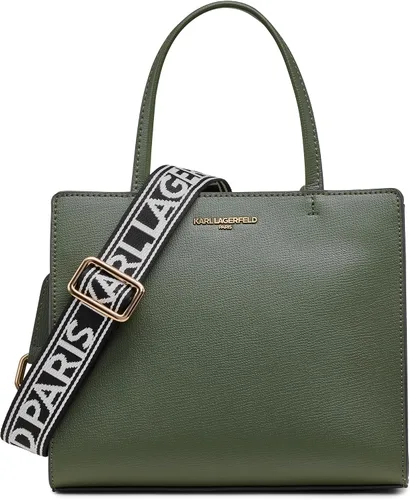 Vista 11 de KARL LAGERFELD Paris Women's Maybelle Solid Satchel Blanco invierno