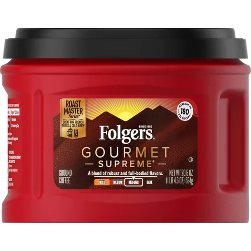 Vista 15 de Café molido Folgers Coffeehouse Blend, tostado medio-oscuro, 9.6 onzas