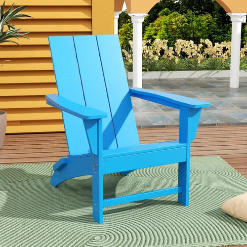Vista 41 de WestinTrends Ashore Modern - Silla plegable Adirondack para exteriores (juego de 2), color negro