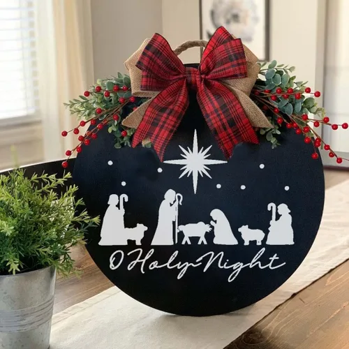 Vista 4 de Plantillas de Navidad para pintar sobre madera de 12" Plantilla de Feliz Navidad Plantillas de vacaciones Plantillas de dibujo para colgar