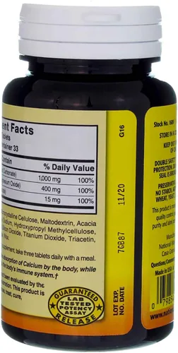Vista 3 de Nature's Blend Calcio y magnesio zinc, 100 tabletas (paquete de 2)