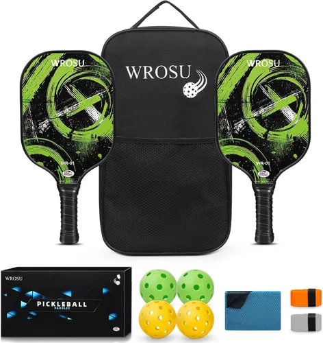 Vista 10 de Carbon Fiber Pickleball Paddles Set of 4 or 2 Rackets,USAPA Approved Pickleballs Equipment with Balls,Bag,Accessories,Carbon Fiber T300 Lightweight