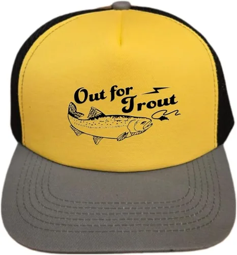 Vista 3 de ThatsRad Out for Trout Corduroy Snapback Sombrero Gorra Pesca con Mosca Pescador
