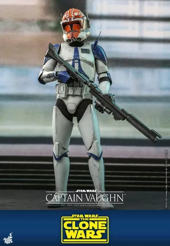 Vista 3 de Hot Toys 1:6 Capitán Vaughn - Star Wars: Las Guerras Clon, Blanco