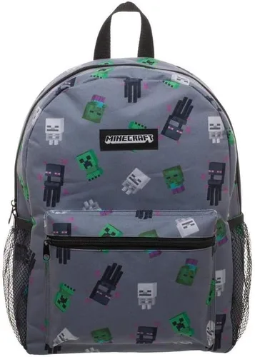 Vista 8 de Minecraft Juego de mochila Minecraft de 4 piezas para niños gris talla única