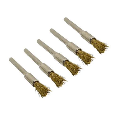 Vista 3 de Driak 20pcs 0.197 in/0.19 "latón pequeño cepillo de alambre mini latón cepillo rotativo kit de herramientas
