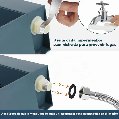 Vista 5 de Cuenco de agua automático para perro para grifo macho GHT de 3/4 pulgadas, dispensador de agua de llenado automático para exteriores de 2 litros