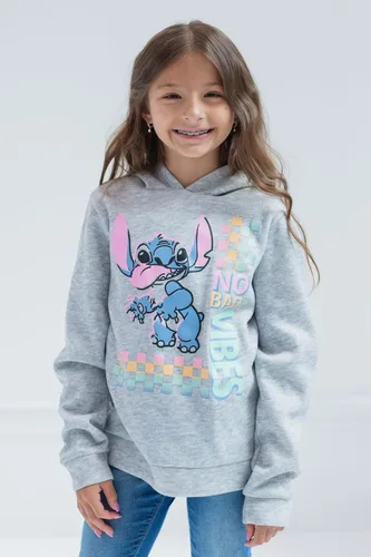 Vista 4 de Disney Lilo & Stitch - Sudadera con capucha para niñas de rizo francés cruzado para niños pequeños y grandes
