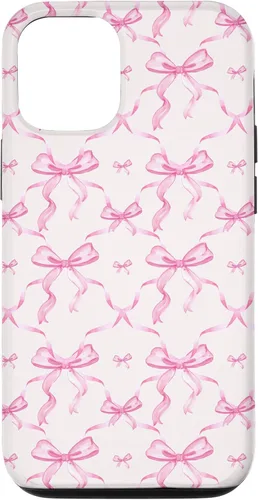 Vista 31 de Cintas y lazos rosados estéticos en acuarela para iPhone 17