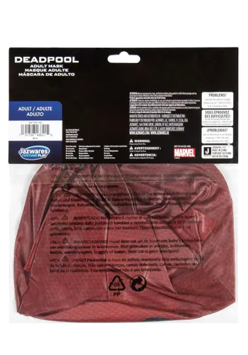 Vista 4 de Máscara de Tela Adulto Deadpool Multicolor