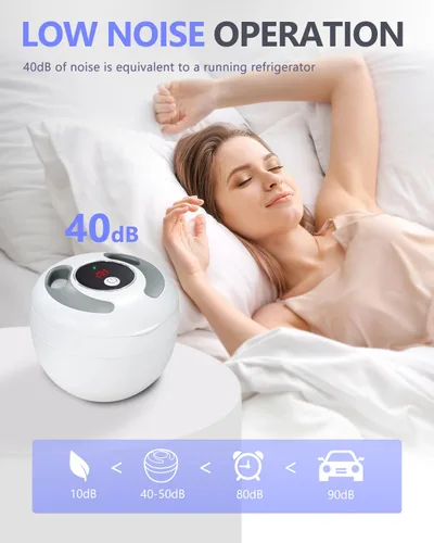 Vista 5 de Limpiador ultrasónico dental de 45 kHz, limpiador de dentaduras UV con 4 modos de temporizador digital, cápsula de limpieza UltraSonic portátil