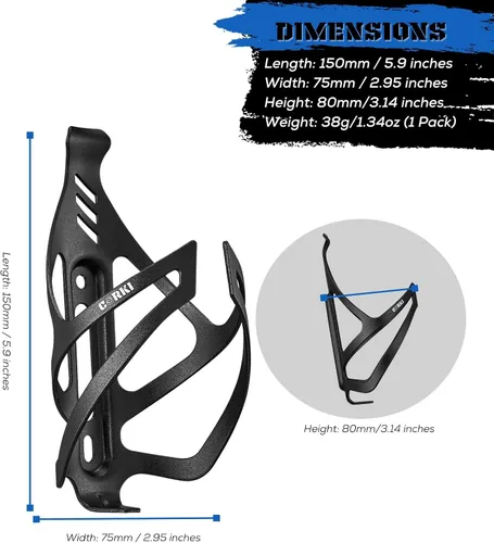 Vista 4 de Corki Cycles - Soporte para botella de agua para bicicleta de aleación de aluminio, jaula universal para botellas de agua para bicicletas