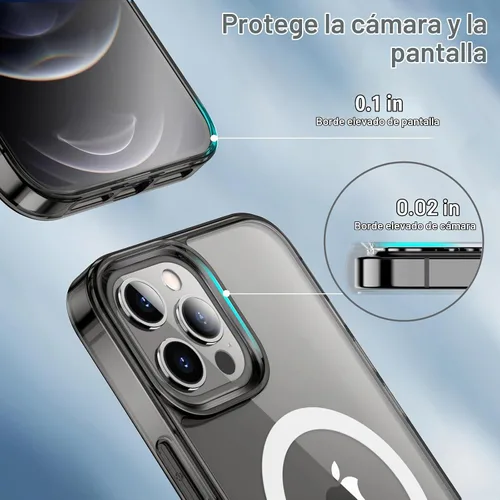Vista 6 de JETech Funda magnética para iPhone 12 Pro Max, color negro