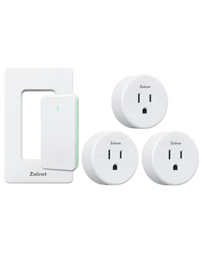 Vista 8 de Zoiinet - Enchufe de toma de corriente con control remoto, diseño de hebilla y interruptor de luz inalámbrico extraíble, sin necesidad de cableado