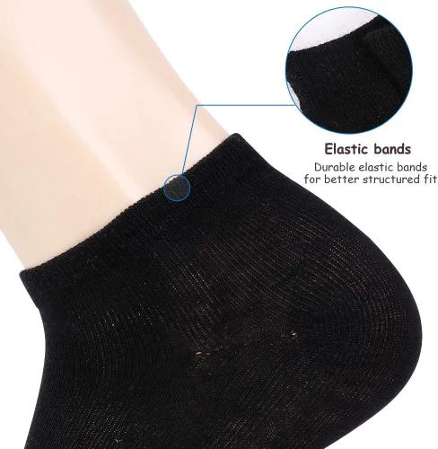 Vista 4 de EnerWear - Calcetines tobilleros unisex Coolmax de algodón de corte bajo 24P10P