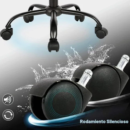 Vista 6 de Meet Perfect Silla de oficina con respaldo medio de malla sin brazos, color Negro