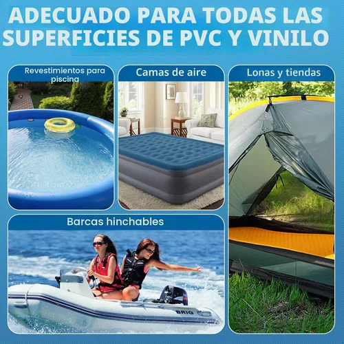 Vista 6 de Cemento de vinilo, pegamento de vinilo para inflables, adhesivo impermeable, cemento de PVC de alta resistencia para una variedad de forros