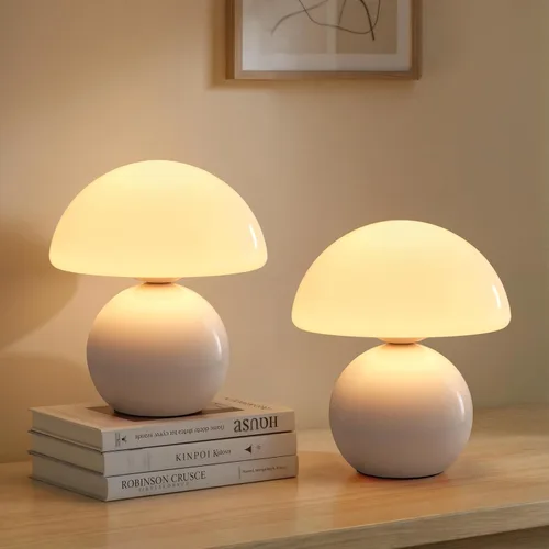 Vista 13 de NIORSUN Lámpara de Mesa con Forma de Hongo para Dormitorio, Lámpara de Mesa Portátil Inalámbrica, Lámpara Inalámbrica, Pequeñas Lámparas Táctiles