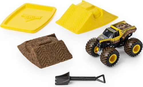 Vista 3 de Monster Jam, Earth Shaker Monster Dirt - Juego de iniciación con 8 onzas de Monster Dirt y juguete oficial de Monster Jam Truck fundido a escala