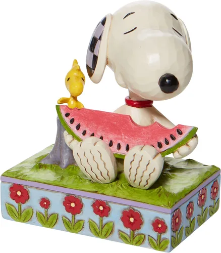 Vista 4 de Enesco Peanuts by Jim Shore JSPEA Snoopy - Figura de sandía, 4.625 pulgadas
