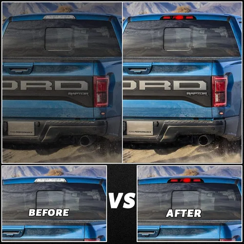 Vista 6 de PGTONOE Luz LED ahumada de montaje alto, tercera luz de freno, señal de giro, lámpara de carga, compatible con Ford F150 F250 F350 F450 Ranger