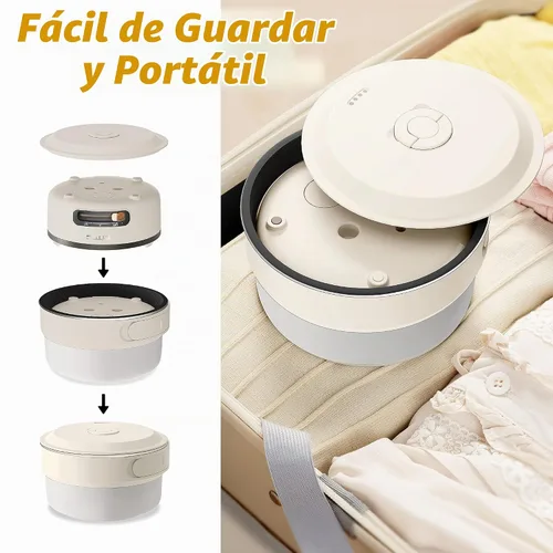 Vista 2 de HYTRIC Olla eléctrica portátil de 2 litros con mango plegable, olla eléctrica antiadherente con doble control de potencia para campamento