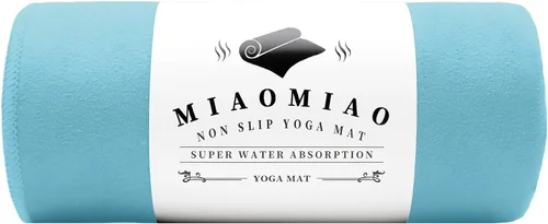 Vista 14 de MIAOMIAO Juego de toallas antideslizantes para yoga caliente, microfibra súper absorbente, 24.5 x 72 pulgadas, diseño antideslizante, sin lesiones