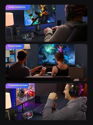 Vista 8 de UGREEN Base de conexión de Steam Deck 6 en 1 USB C con 4K @60Hz HDMI, Gigabit Ethernet, PD 100W carga 1xUSB C 2X USB 3.0 compatible con Steam Deck