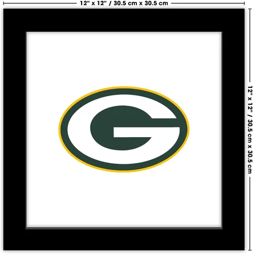 Vista 7 de Trends International Gallery Pops NFL Green Bay Packers - Arte de pared de marca primaria, versión enmarcada negra, 12 x 12 pulgadas