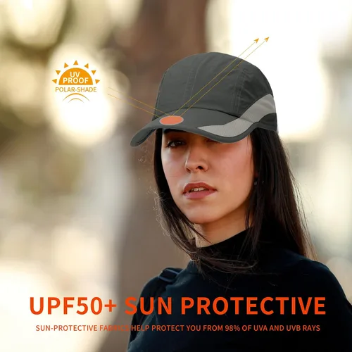 Vista 7 de Gorra de béisbol de secado rápido para hombres y mujeres, con protección solar y protección solar