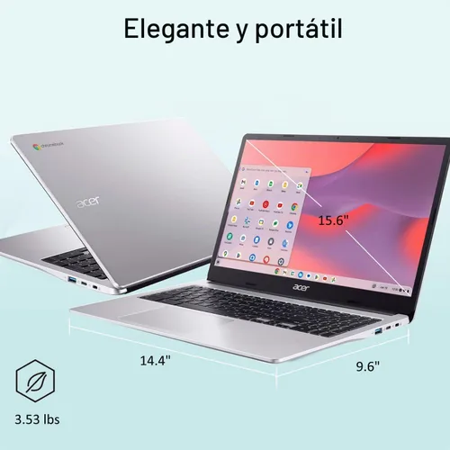 Vista 7 de Acer Chromebook 315 - Computadora portátil, 15.6 pulgadas de FHD, Intel