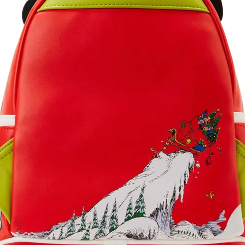 Vista 5 de Loungefly Dr Seuss Grinch - Mini mochila de corazón lenticular Rojo