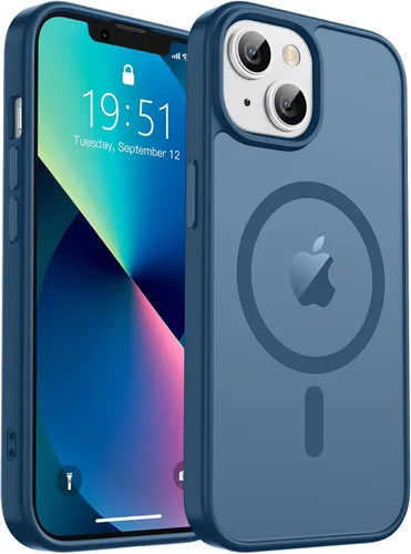 Vista 152 de zapica Funda magnética para iPhone Air, con protector de pantalla de vidrio templado, compatible con MagSafe, translúcida mate, a prueba de golpes