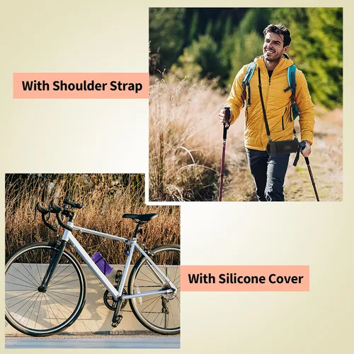Vista 8 de Funda de silicona compatible con altavoz portátil impermeable JBL Flip 7 (cubierta negra)