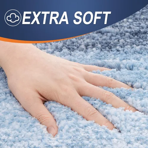 Vista 3 de OLANLY Juego de 2 alfombras de baño y alfombras de baño ombré, tamaño de alfombra de baño 24 x 16 pulgadas y alfombra de baño de 30 x 20 + 24 x 20