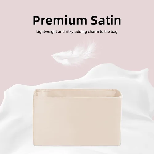 Vista 3 de DGAZ Organizador de bolso de seda para bolso de mano Dior Mini SML, organizador de bolsas suave y sedoso, bolso de lujo y moldeador de bolsas