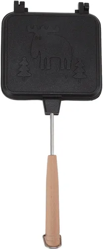 Vista 7 de JTLB Sartén para sándwich, doble cara a prueba de palillos con mango desmontable para bistec, pan, huevo