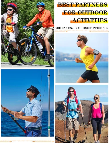 Vista 7 de 3 piezas de gafas de sol TAC Flip Glasses Sports Flipping Sunglasses Cover-ups