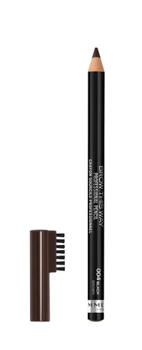 Vista 5 de Rimmel London Brow This Way - Lápiz profesional para cejas, de larga duración, altamente pigmentado, cepillo integrado, 005, marrón ceniza, 0.05