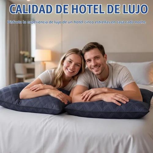 Vista 5 de Vorouhals Hotel Collection - Juego de 2 almohadas de cama para dormir, juego de 2 almohadas refrescantes de tamaño estándar para dormir de espalda