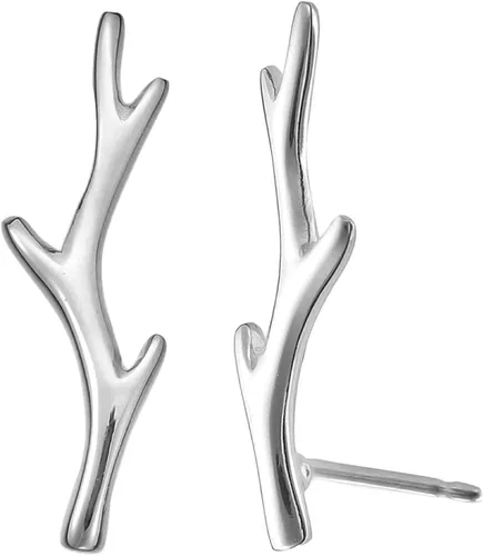 Vista 2 de Boma Jewelry - Pendientes de plata de ley, diseño de ramas de árbol