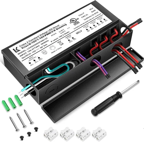 Vista 15 de Controlador LED regulable de 12 V 60 W, Triac/ELV/MLV/0-10V/1-10V/PWM/V-R, fuente de alimentación de CA a CC, transformador LED impermeable IP67